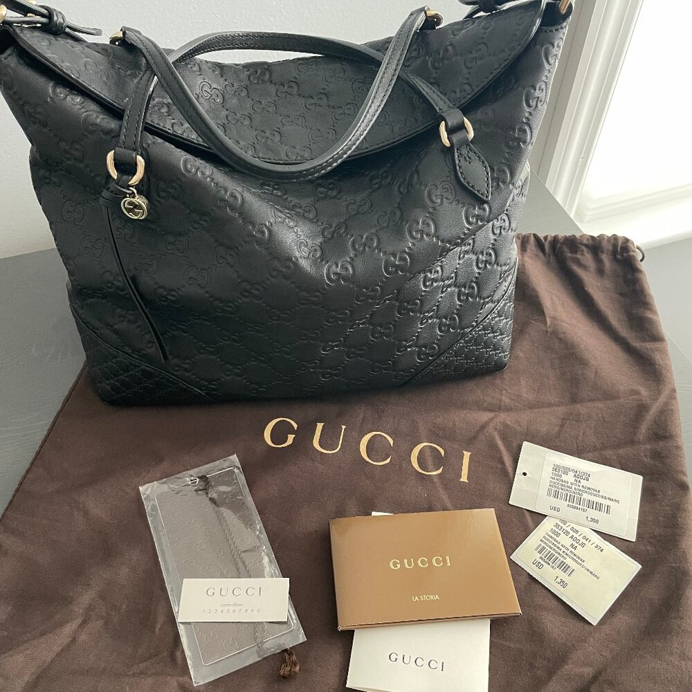 Guccissima Embossed Leather Bag
